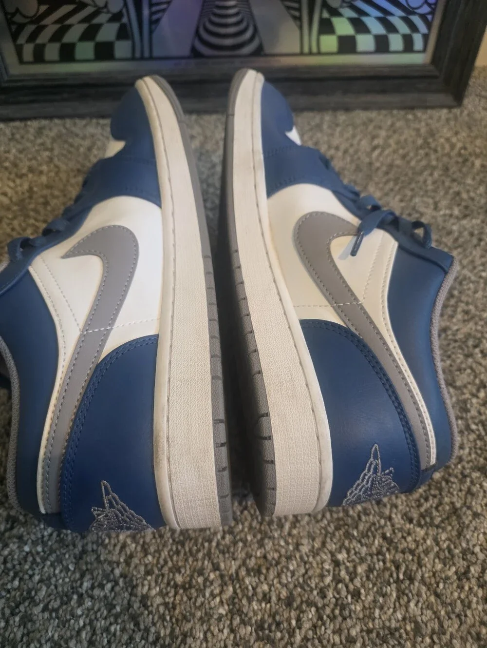 Air Jordan 1 Low GS 'True Blue Cement' 11